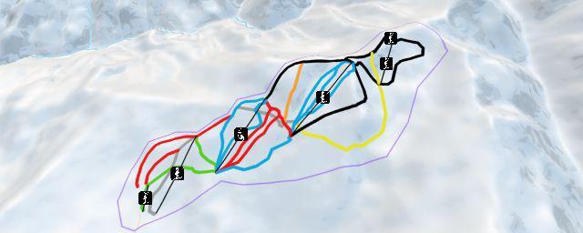 Piste map of the resort Centro de Ski Chapa Verde