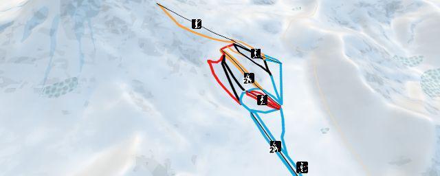 Piste map of the resort Centro de Ski Corralco