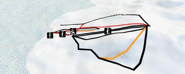 Piste map of the resort Centro de Ski Las Araucarias;Centro de Ski Las Araucarias