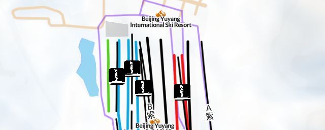 Piste map of the resort Beijing Yuyang International Ski Resort