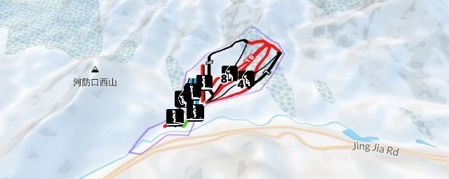 Piste map of the resort Beijing Huaibei International Ski Resort