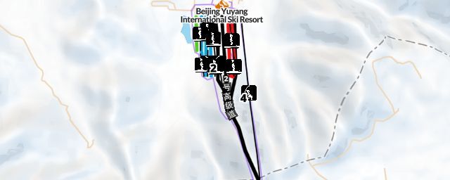 Piste map of the resort Beijing Yuyang International Ski Resort
