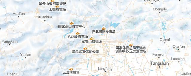 Piste map of the region Beijing