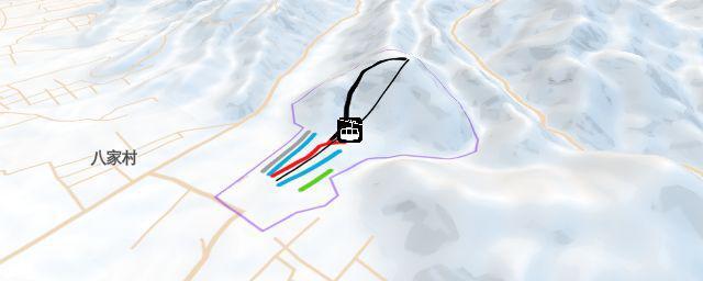Piste map of the resort 军都山滑雪场