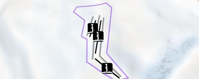 Piste map of the resort 陇东滑雪场