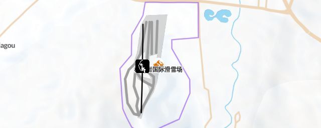 Piste map of the resort 松鸣岩国际滑雪场