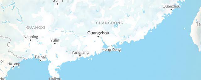 Piste map of the region Guangdong
