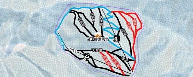 Piste map of the resort 金山岭滑雪场