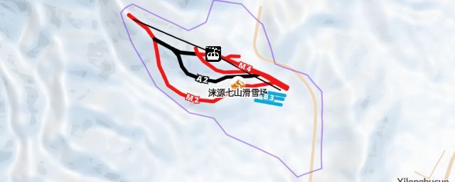 Piste map of the resort 涞源七山滑雪场
