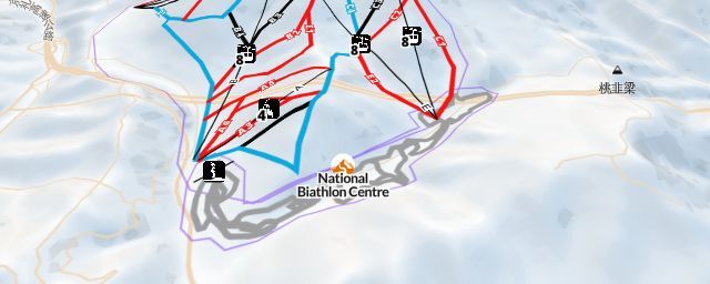 Piste map of the resort National Biathlon Centre