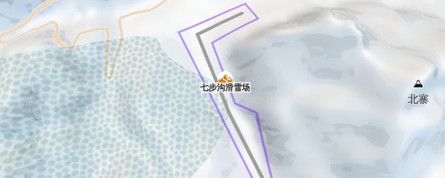 Piste map of the resort 七步沟滑雪场