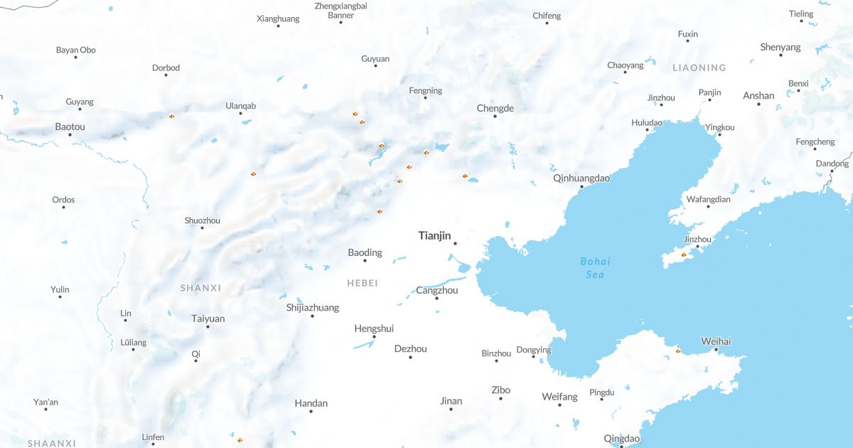 Map of Hebei