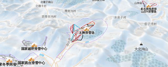 Piste map of the resort 太舞滑雪场