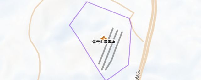 Piste map of the resort 紫云山滑雪场