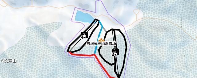 Piste map of the resort 吉华长寿山滑雪场