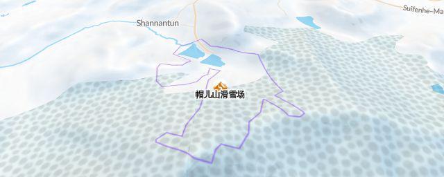 Piste map of the resort 帽儿山滑雪场