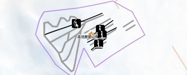 Piste map of the resort 圣洁摇篮山滑雪场
