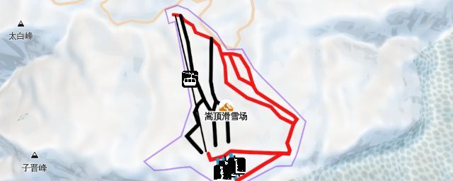 Piste map of the resort 嵩顶滑雪场