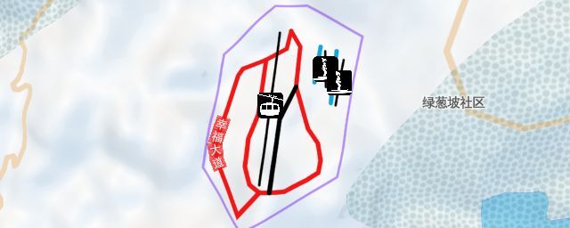 Piste map of the resort 绿葱坡滑雪场
