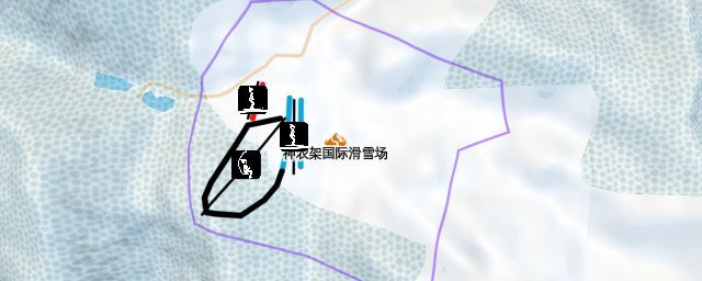 Piste map of the resort 神农架国际滑雪场