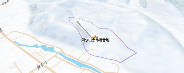 Piste map of the resort 阿尔山太伟滑雪场
