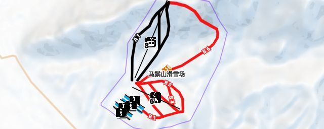 Piste map of the resort 马鬃山滑雪场