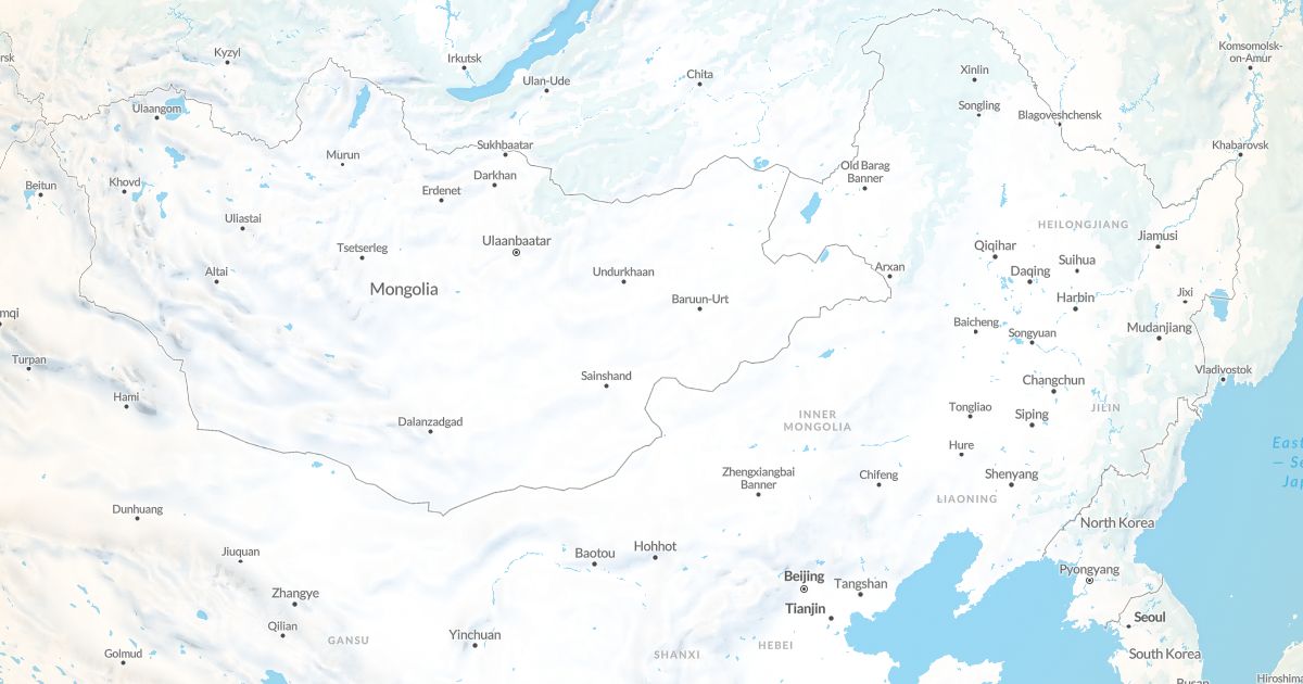 Map of Inner Mongol