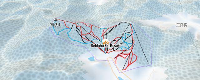Piste map of the resort Beidahu Ski Resort