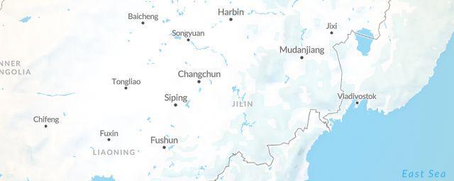 Piste map of the region Jilin