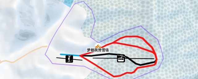 Piste map of the resort 梦都美滑雪场
