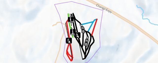 Piste map of the resort 庙香山滑雪场