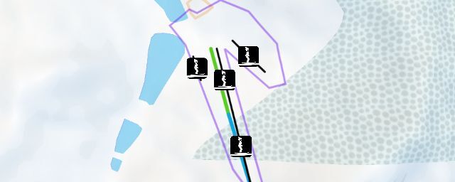 Piste map of the resort 铭山绿洲滑雪场