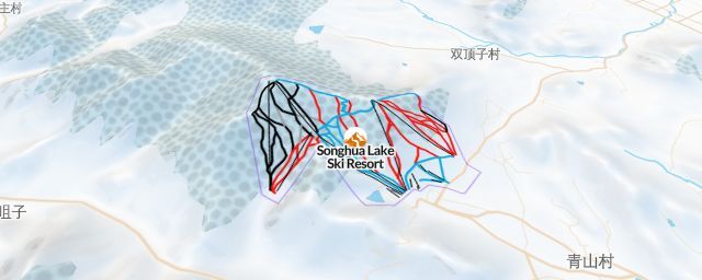 Piste map of the resort Songhua Lake Ski Resort