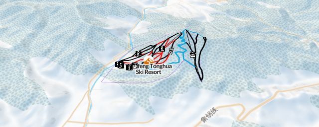Piste map of the resort Wanfeng Tonghua Ski Resort