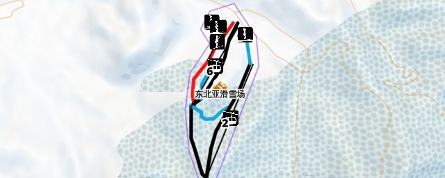 Piste map of the resort 东北亚滑雪场