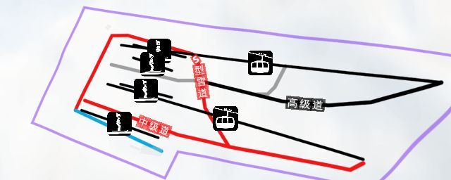 Piste map of the resort 何家沟滑雪场