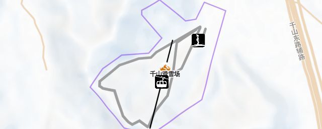 Piste map of the resort 千山滑雪场