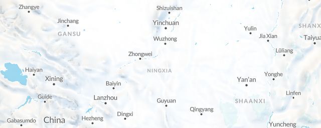 Piste map of the region Ningxia