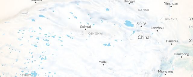 Piste map of the region Qinghai