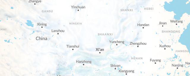 Piste map of the region Shaanxi