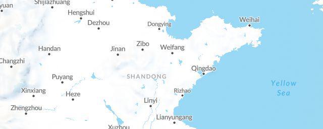 Piste map of the region Shandong