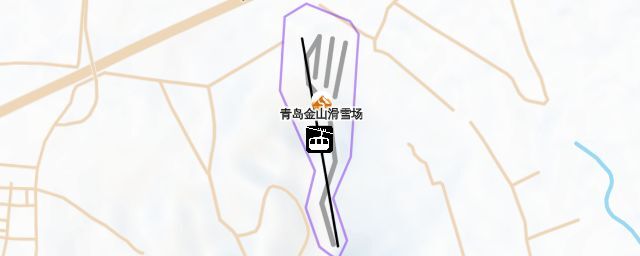 Piste map of the resort 青岛金山滑雪场