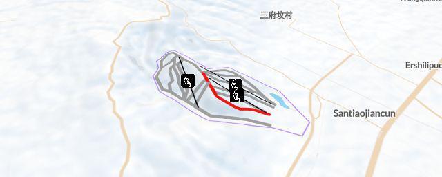 Piste map of the resort 大同万龙白登山国际滑雪场