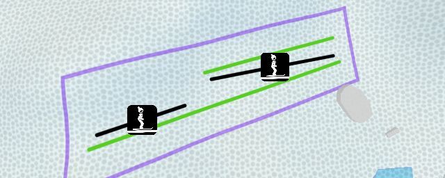 Piste map of the resort 曾家山滑雪场