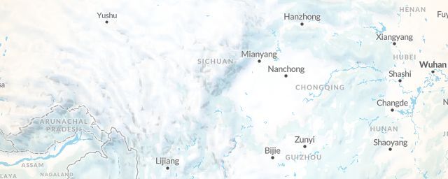 Piste map of the region Sichuan