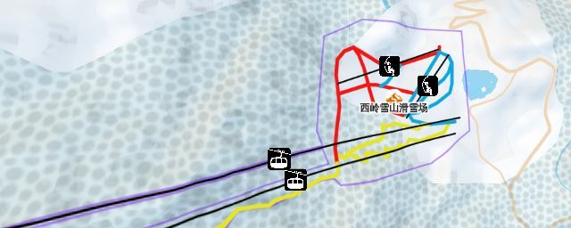 Piste map of the resort 西岭雪山滑雪场