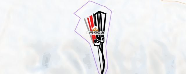 Piste map of the resort 白云滑雪场