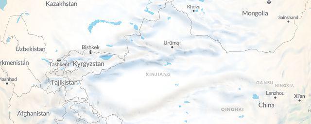 Piste map of the region Xinjiang