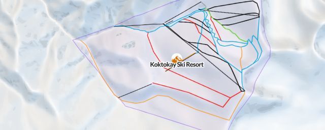 Piste map of the resort Koktokay Ski Resort