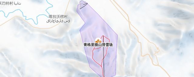 Piste map of the resort 青格里狼山滑雪场